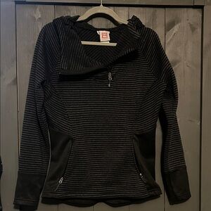 Avalanche Black Striped Hoodie